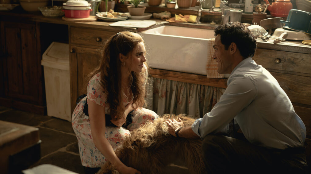Bella Maclean as Taggie and Alex Hassell as Rupert — 'Rivals' Season 1 Episode 6
