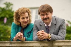 Katherine Parkinson as Lizzie and Danny Dyer as Freddie — 'Rivals' Season 1 Episode 8