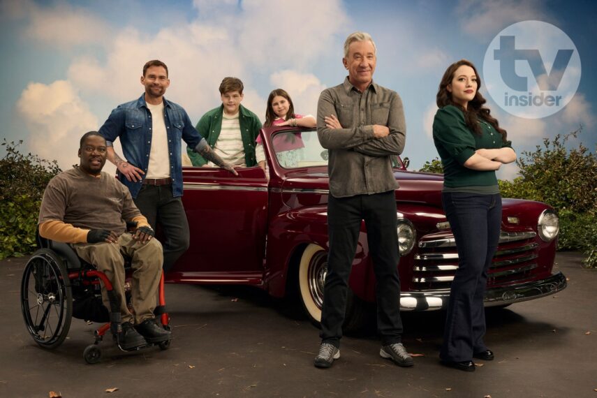 Daryl Mitchell, Seann William Scott, Maxwell Simkins, Barrett Margolis, Tim Allen, and Kat Dennings for 'Shifting Gears'