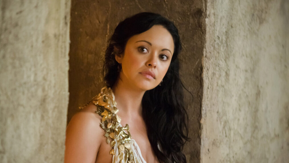 Marisa Ramirez as Melitta in 'Spartacus: Gods of the Arena'