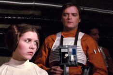 Carrie Fisher and Angus MacInnes in 'Star Wars: A New Hope'