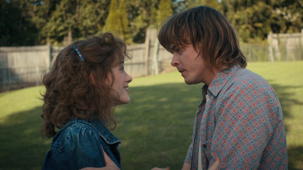 Natalia Dyer and Charlie Heaton in 'Stranger Things'