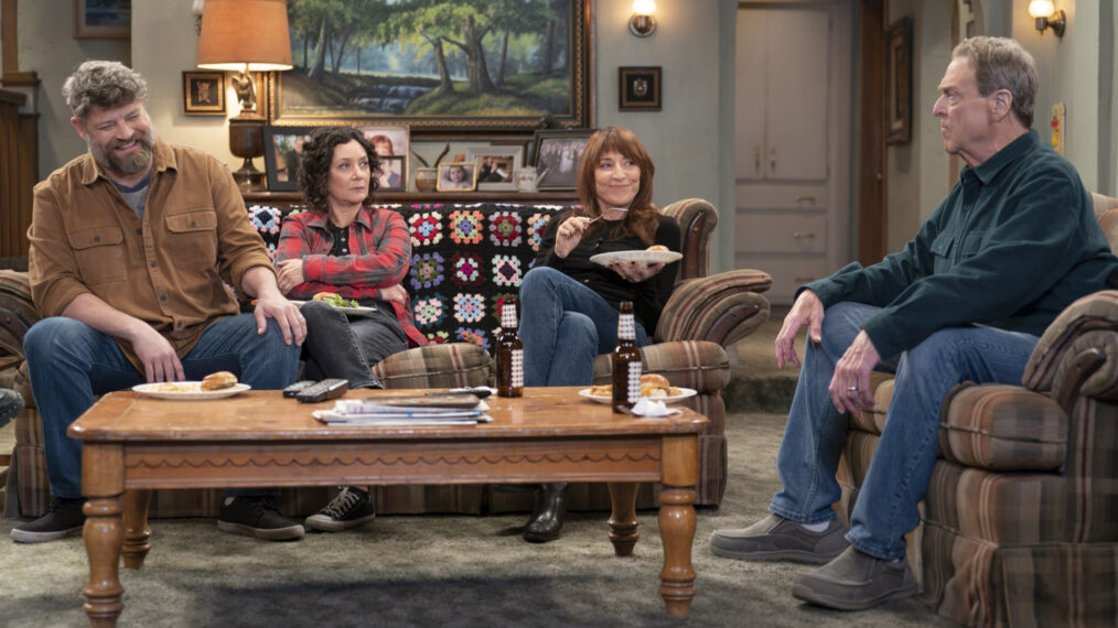 Jay R. Ferguson, Sara Gilbert, Katey Sagal, and John Goodman in 'The Conners'
