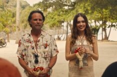 Walton Goggins and Aimee Lou Wood in 'The White Lotus' Season 3