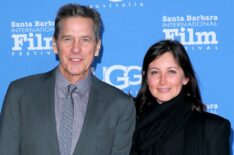 Moderator Tim Matheson and Elizabeth Marighetto attend the 'Attenborough Award' honoring the Cousteau family and world premiere screening of 'Secret Ocean 3D' at Arlington Theater on January 28, 2015 in Santa Barbara, California