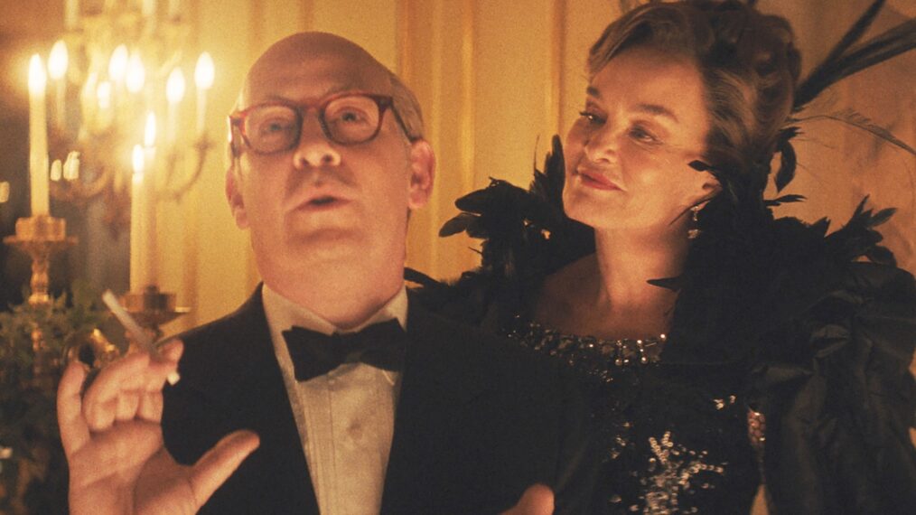Tom Hollander and Jessica Lange in 'Feud: Capote vs. The Swans'