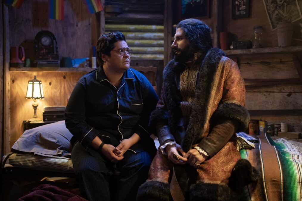 Harvey Guillen and Kayvan Novak in 'What We Do in the Shadows' Season 6