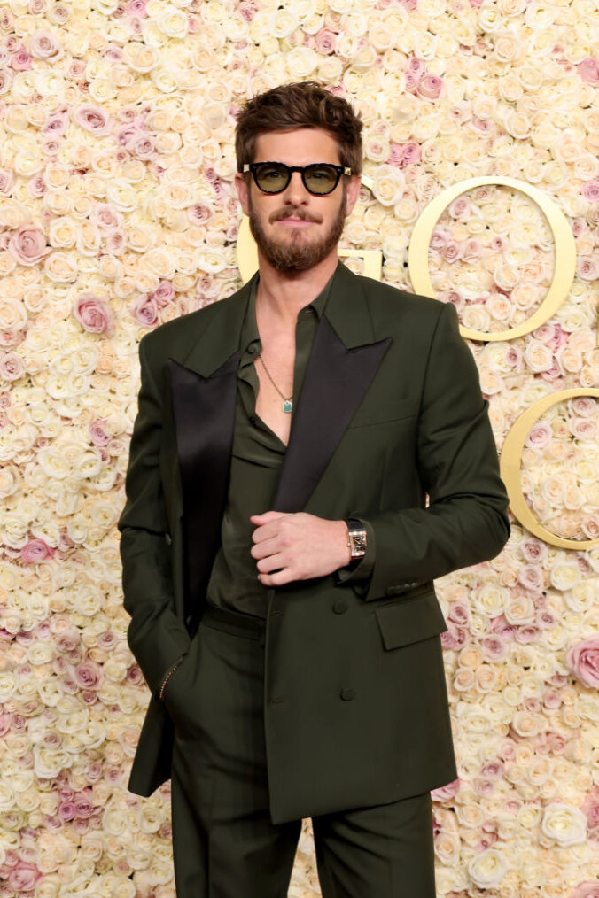 Andrew Garfield attends the 82nd Annual Golden Globe Awards at The Beverly Hilton on January 05, 2025