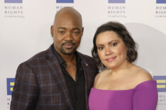 Brian Michael Smith and Denise Smith attend the Human Rights Campaign Dinner at JW Marriott Los Angeles L.A. LIVE on March 25, 2023 in Los Angeles, California.