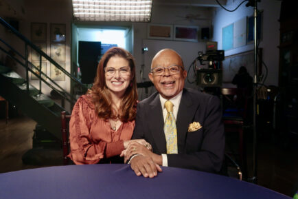 Debra Messing and Henry Louis Gates, Jr.