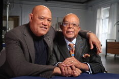Laurence Fishburne and Henry Louis Gates Jr.