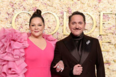 Melissa McCarthy and Ben Falcone attend the 82nd Annual Golden Globe Awards at The Beverly Hilton on January 05, 2025