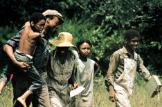 Eric Hooks, Paul Winfield, Cicely Tyson, Yvonne Jarrell, and Kevin Hooks in Sounder - 1972