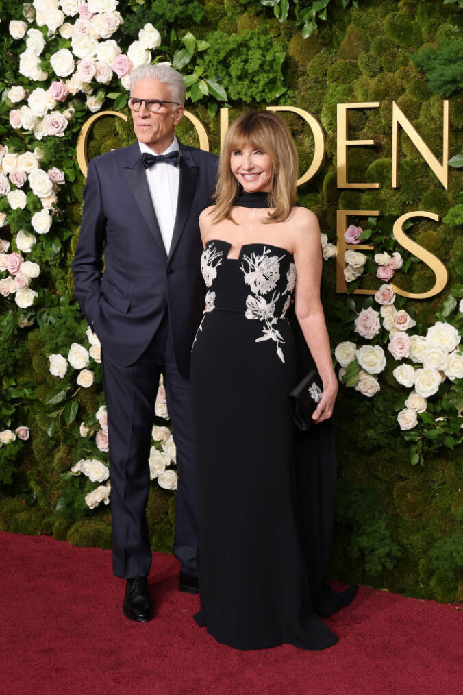 Ted Danson and Mary Steenburgen attend the 82nd Annual Golden Globe Awards at The Beverly Hilton on January 05, 2025