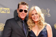 Actress Alison Sweeney and David Sanov attend The 42nd Annual Daytime Emmy Awards at Warner Bros. Studios on April 26, 2015 in Burbank, California.
