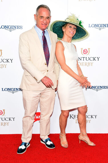 Bill Higgins and Barbara Corcoran attend the 141st Kentucky Derby at Churchill Downs