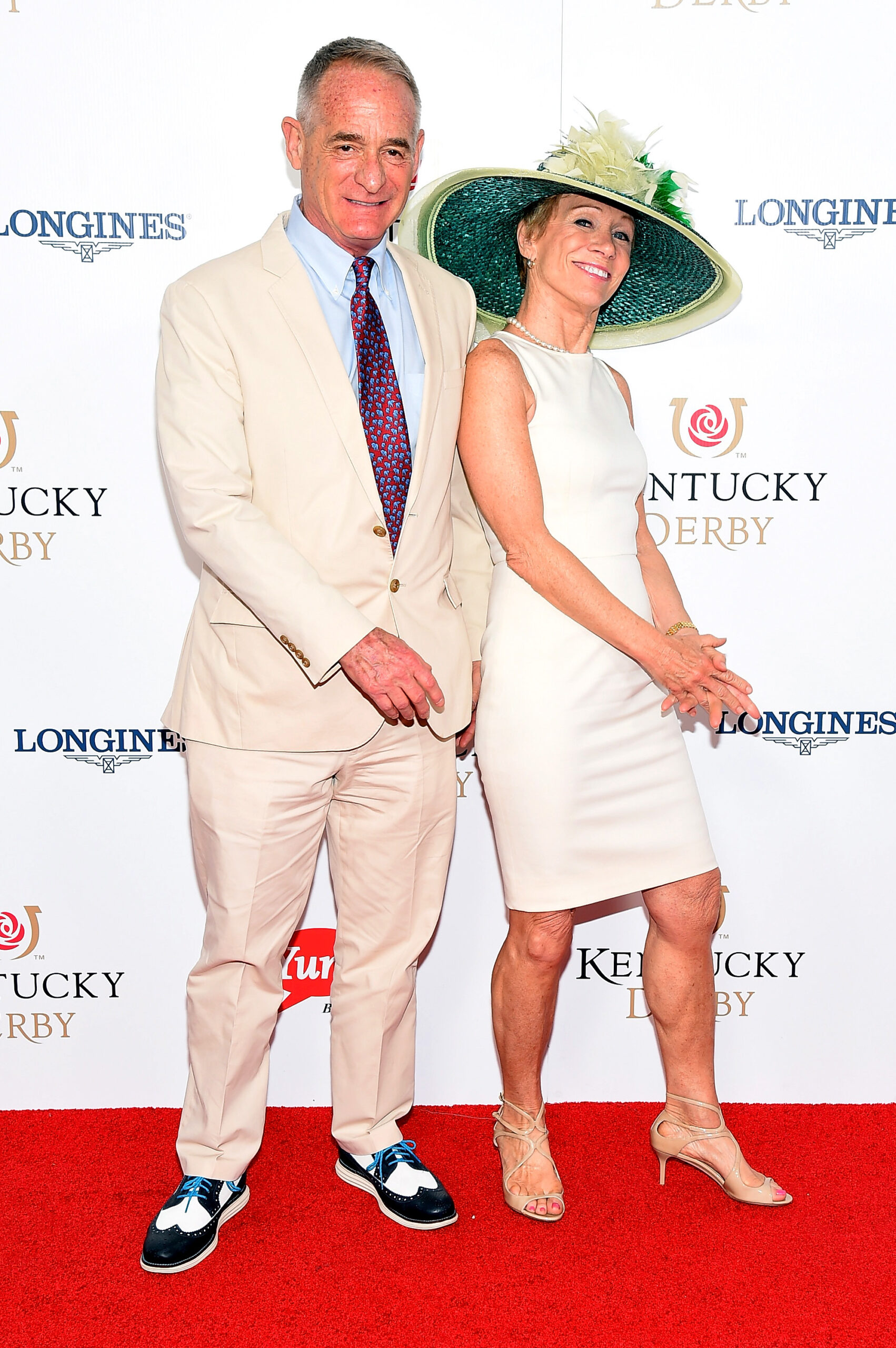 Bill Higgins and Barbara Corcoran attend the 141st Kentucky Derby