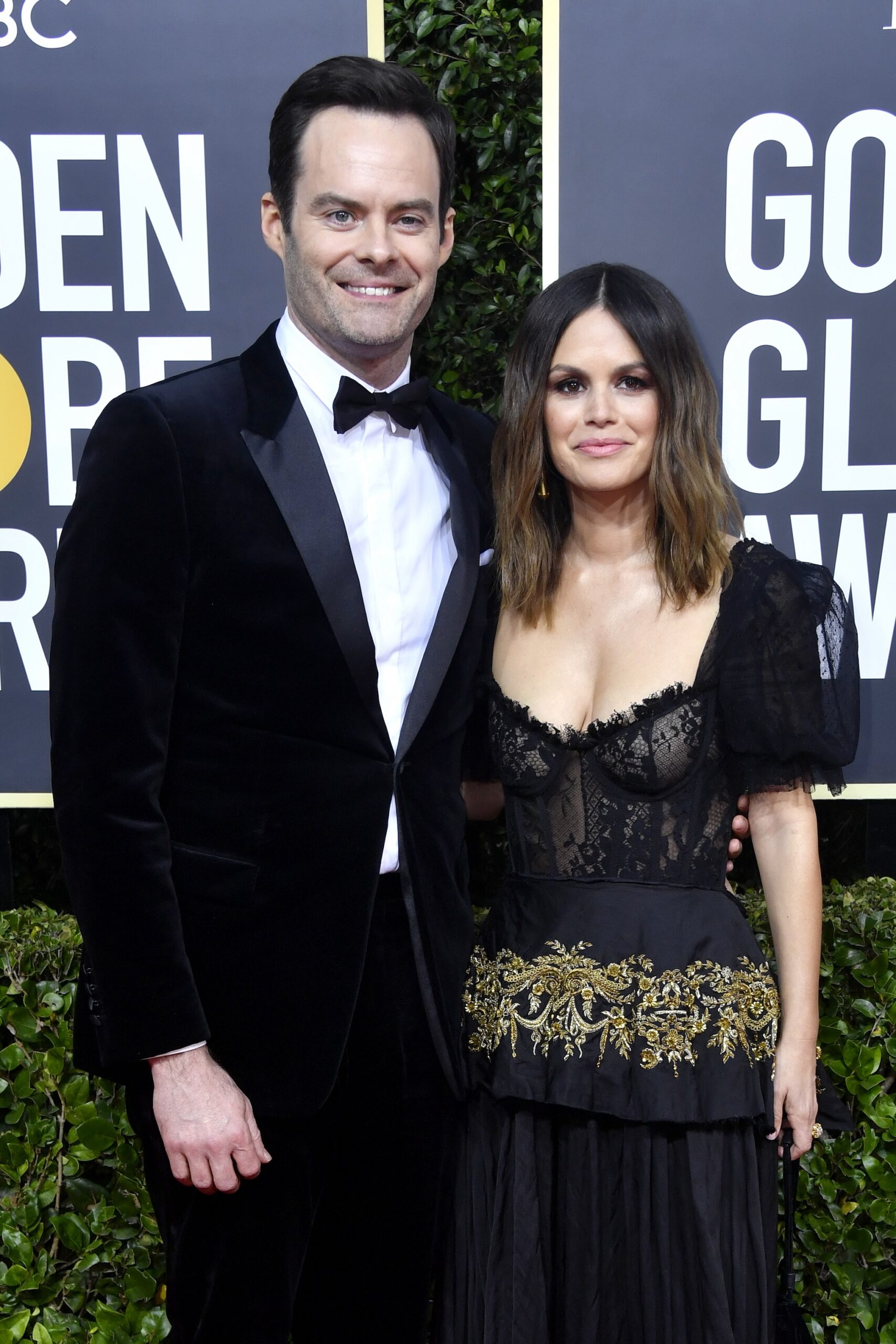 Bill Hader and Rachel Bilson attend the 77th Annual Golden Globe Awards at The Beverly Hilton Hotel on January 05, 2020 in Beverly Hills, California.