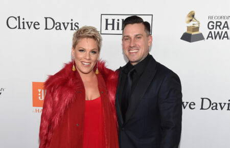 Pink and Carey Hart attend the Clive Davis and Recording Academy Pre-GRAMMY Gala