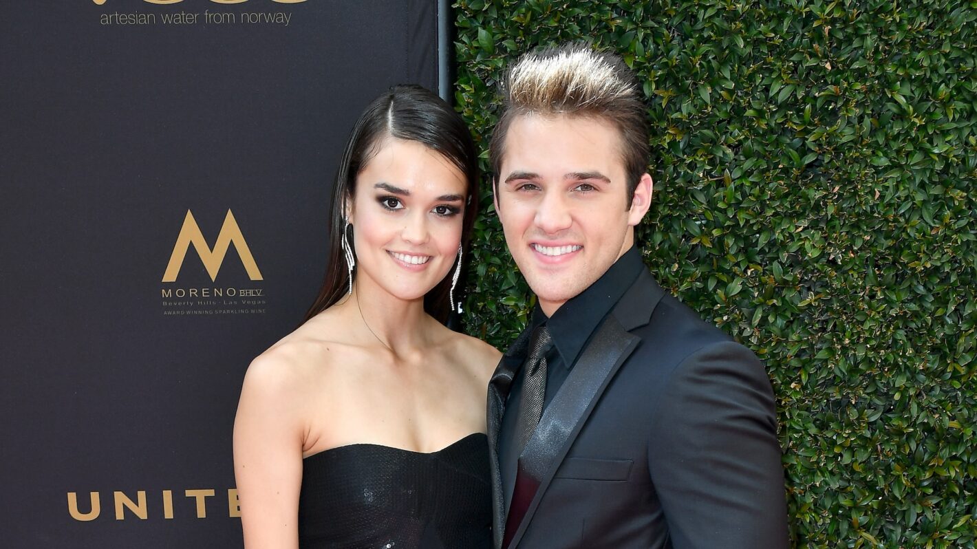 Casey Moss and True O'Brienat the 43rd Annual Daytime Emmy Awards at the Westin Bonaventure Hotel on May 1, 2016 in Los Angeles, California.