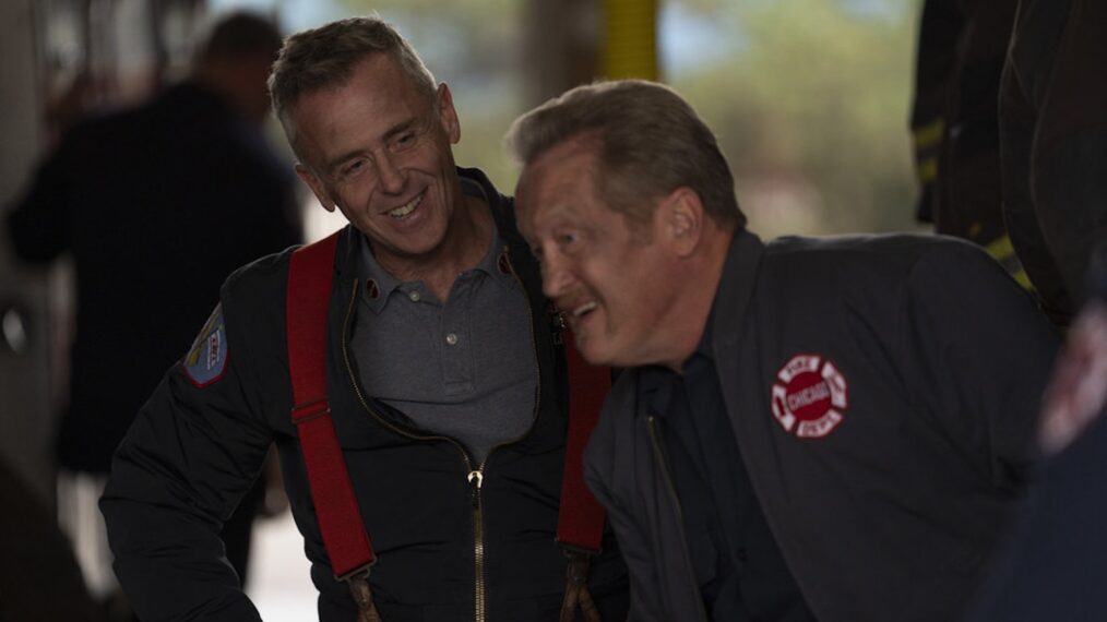 David Eigenberg as Christopher Herrmann, Christian Stolte as Randy “Mouch” McHolland — 'Chicago Fire' Season 13 Episode 9 