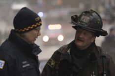 Amy Morton as Desk Sgt. Trudy Platt, Christian Stolte as Randy 'Mouch' McHolland — 'Chicago Fire' Season 13 Episode 11 'In the Trenches: Part 1'