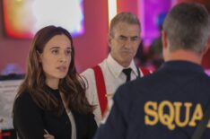 Marina Squerciati as Officer Kim Burgess, Dermot Mulroney as Chief Dom Pascal — 'Chicago Med' Season 10 Episode 11 'In the Trenches: Part 2'