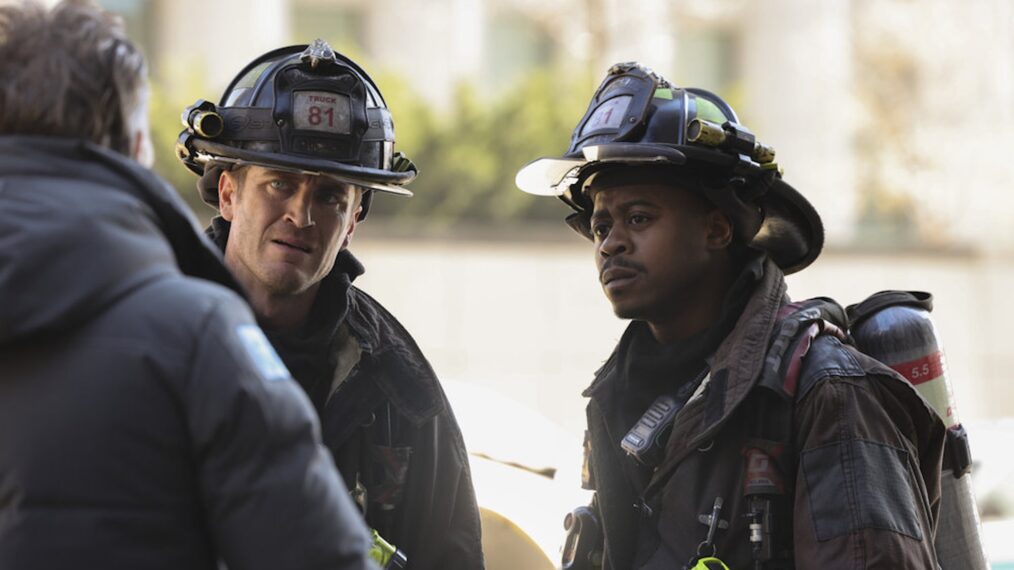 Jake Lockett as Sam Carver, Daniel Kyri as Darren Ritter — 'Chicago Med' Season 10 Episode 11 
