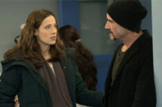 Marina Squerciati as Kim Burgess and Elias Koteas as Alvin Olinsky in 'Chicago P.D.'