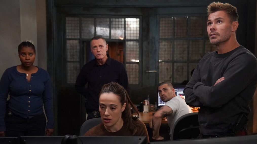 Toya Turner as Kiana Cook, Jason Beghe as Hank Voight, Marina Squerciati as Officer Kim Burgess, Benjamin Levy Aguilar as Dante Torres, Patrick John Flueger as Officer Adam Ruzek — 'Chicago P.D.' Season 12 Episode 9 