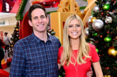 Tarek and Christina El Moussa, hosts of HGTV's hit show Flip or Flop, visited the HGTV Santa HQ