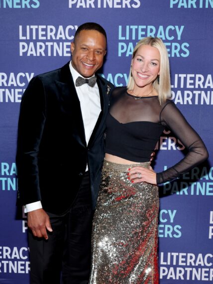 Craig Melvin and Lindsay Czarniak attend the Literacy Partners 50th Anniversary Evening Of Readings & Gala Dinner