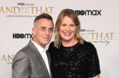 David Eigenberg and Chrysti Eigenberg attend HBO Max's premiere of 'And Just Like That' at Museum of Modern Art on December 08, 2021 in New York City.