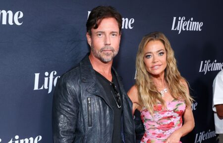 Aaron Phypers and Denise Richards attend the Tempted by Love Premiere Event