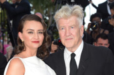 Emily Stofle and director David Lynch attend the Closing Ceremony during the 70th annual Cannes Film Festival at Palais des Festivals on May 28, 2017 in Cannes