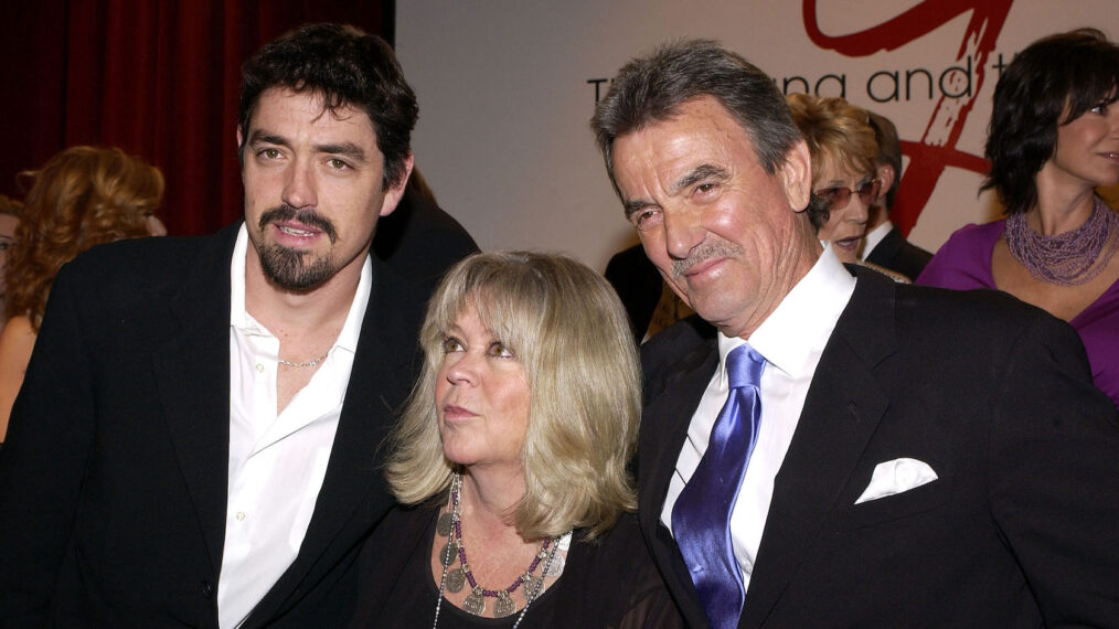 Actor Eric Braeden, his wife Dale and their son Christian celebrate Braeden's 25th anniversary playing legendary character Victor Newman on 'The Young and The Restless' at a special ceremony on February 1, 2005 at CBS Television City in Los Angeles, California.