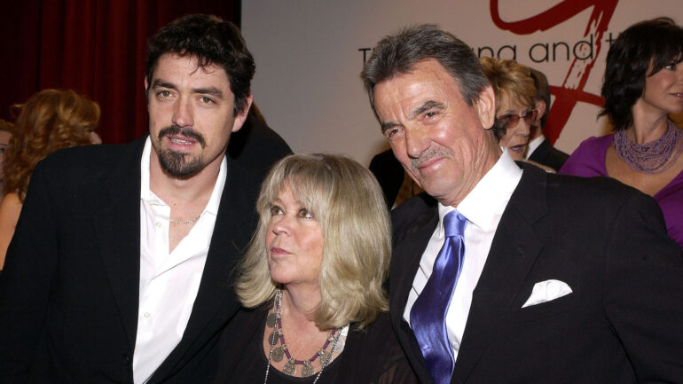Actor Eric Braeden, his wife Dale and their son Christian celebrate Braeden's 25th anniversary playing legendary character Victor Newman on "The Young and The Restless" at a special ceremony on February 1, 2005 at CBS Television City in Los Angeles, California.