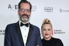 Eric White and Patricia Arquette attend the Elton John AIDS Foundation's 31st Annual Academy Awards Viewing Party on March 12, 2023 in West Hollywood, California.