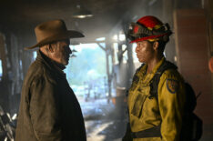 Phil Morris as Elroy Edwards and Jules Latimer as Eve Edwards — 'Fire Country' Season 3 Episode 9 'Coming in Hot'