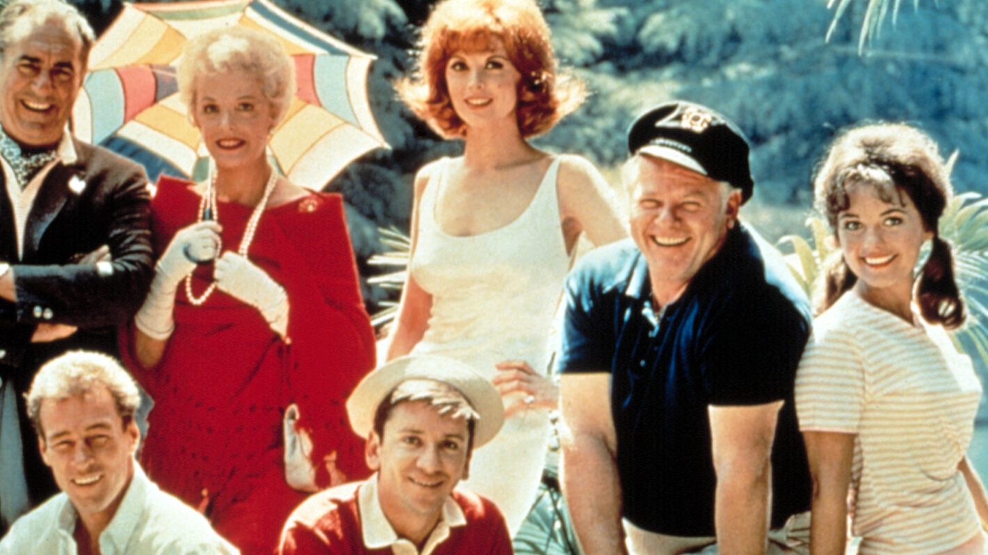 Jim Backus, Russell Johnson, Natalie Schafer, Bob Denver, Tina Louise, Alan Hale Jr., and Dawn Wells in Gilligan's Island