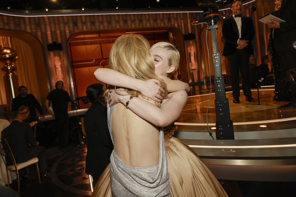 Elle Fanning and Nicole Kidman - 2025 Golden Globes