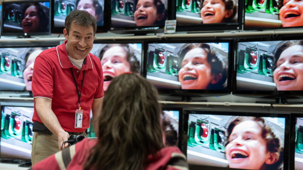 Mark Duplass as Michael Barnett and Imogen Faith Reid as Natalia in 'Good American Family' on Hulu