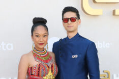 Shelby Rabara and Harry Shum Jr. attend Gold House Hosts 2024 Gold Gala at The Music Center on May 11, 2024 in Los Angeles, California.