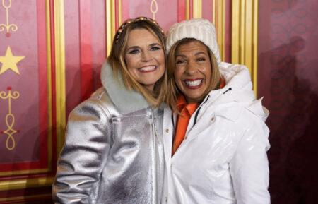 Hoda Kotb and Savannah Guthrie at the Macy's Thanksgiving Day Parade