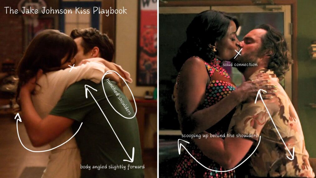 Jake Johnson kisses in 'New Girl' and 'Minx'