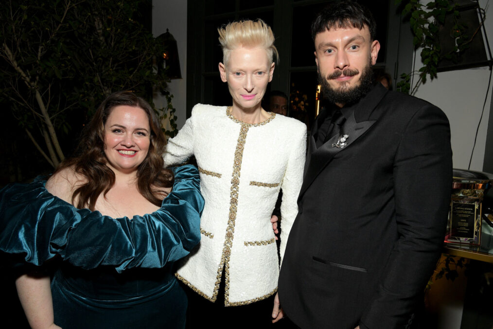 Jessica Gunning, Tilda Swinton, and Richard Gadd attend Netflix's Golden Globe Afterparty 2025 at Spago on January 05, 2025 in Beverly Hills