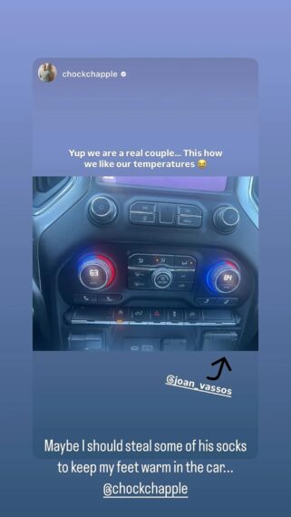 Joan Vassos and Chock Chapple Temperature Difference in car