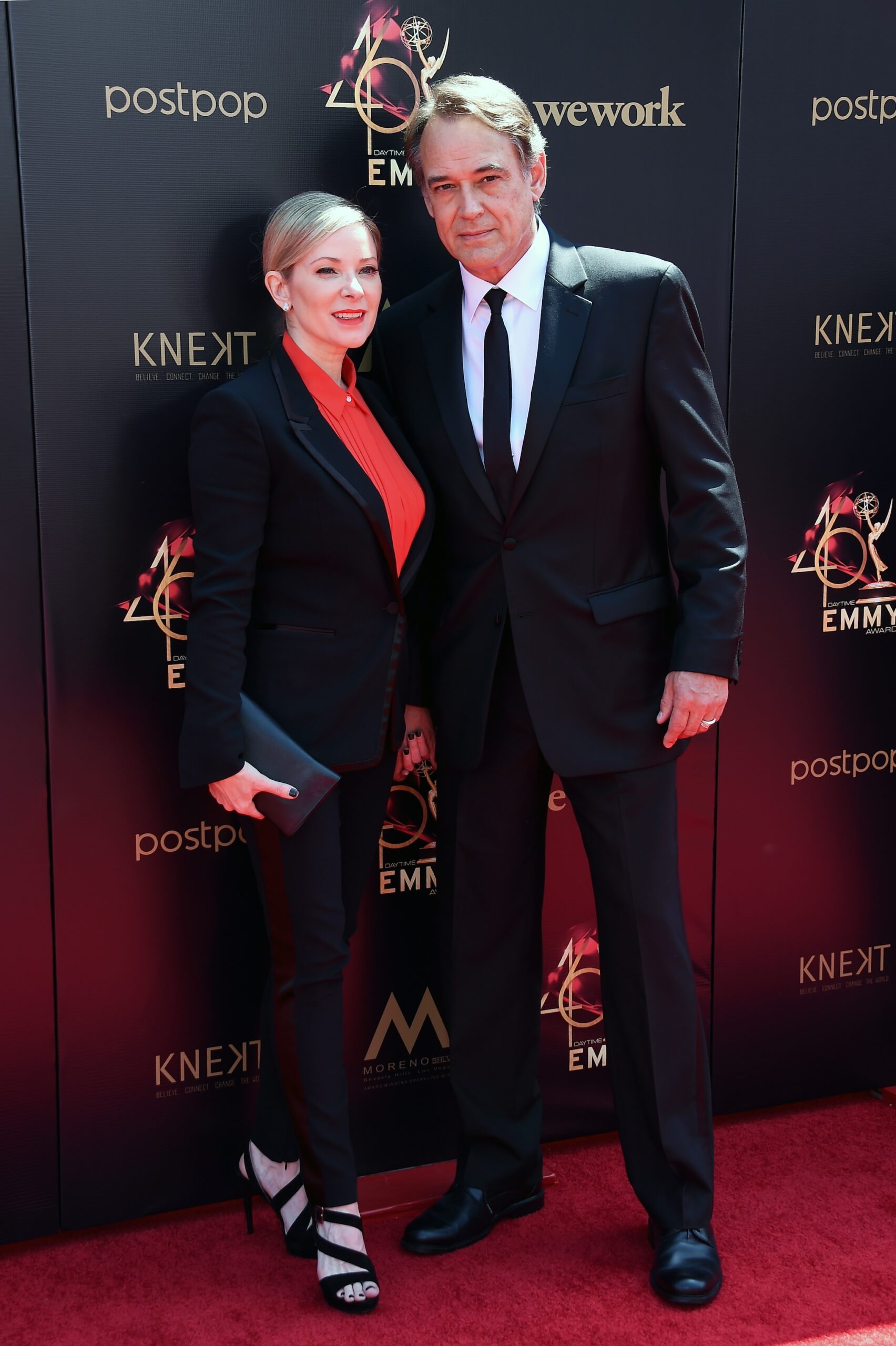 Cady McClain and Jon Lindstrom attend the 46th annual Daytime Emmy Awards at Pasadena Civic Center on May 05, 2019 in Pasadena, California.