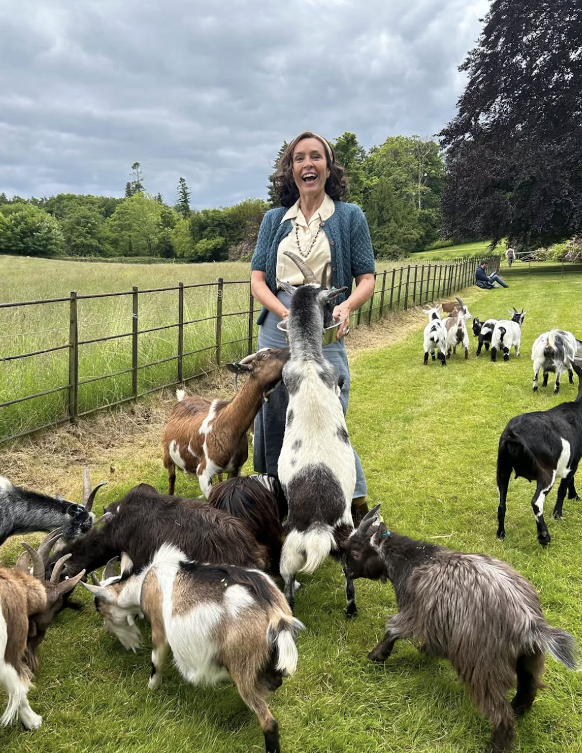 Juliet Aubrey on the set of 'All Creatures Great and Small'