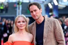 Kate Phillips and Oliver Chris attend the 'Living' UK premiere during the 66th BFI London Film Festival at the Southbank Centre on October 09, 2022 in London, England.